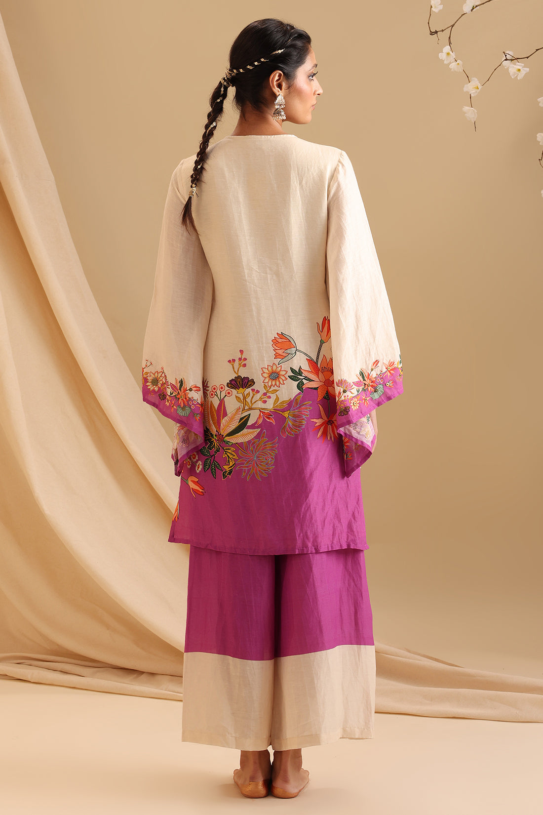 Cream Aarani Embroidered Kurta Set