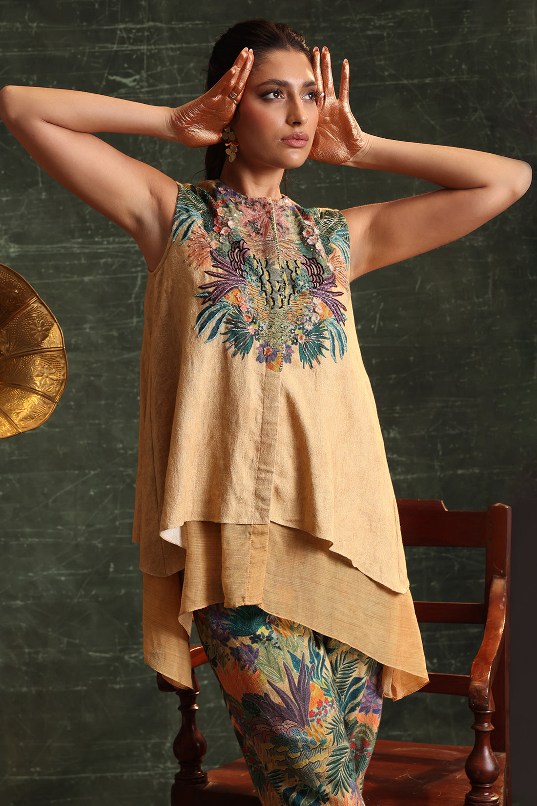 Kaira Embellished Co-Ord Set with Cotton Pants