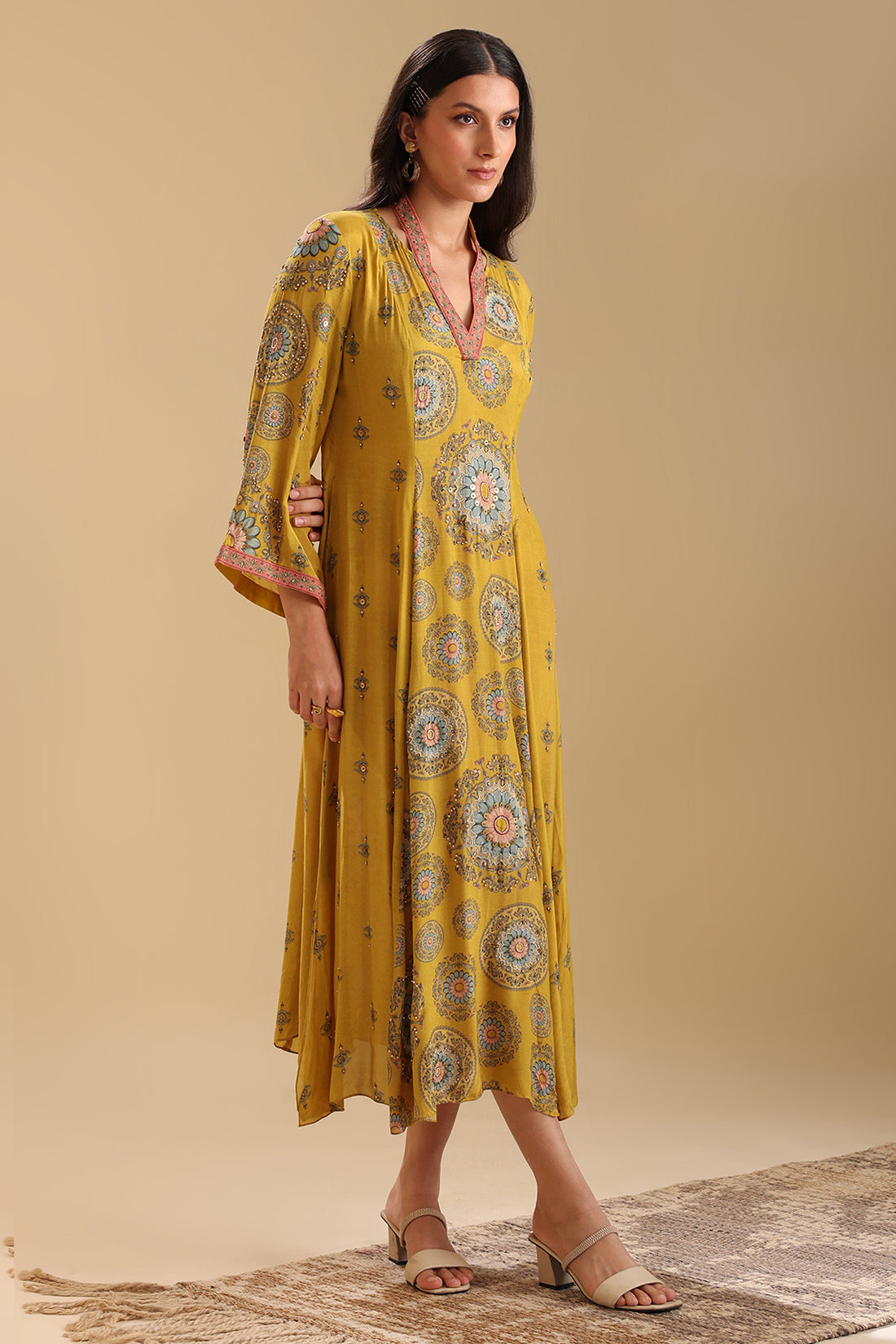 Eraya Embellished V-neck Dress