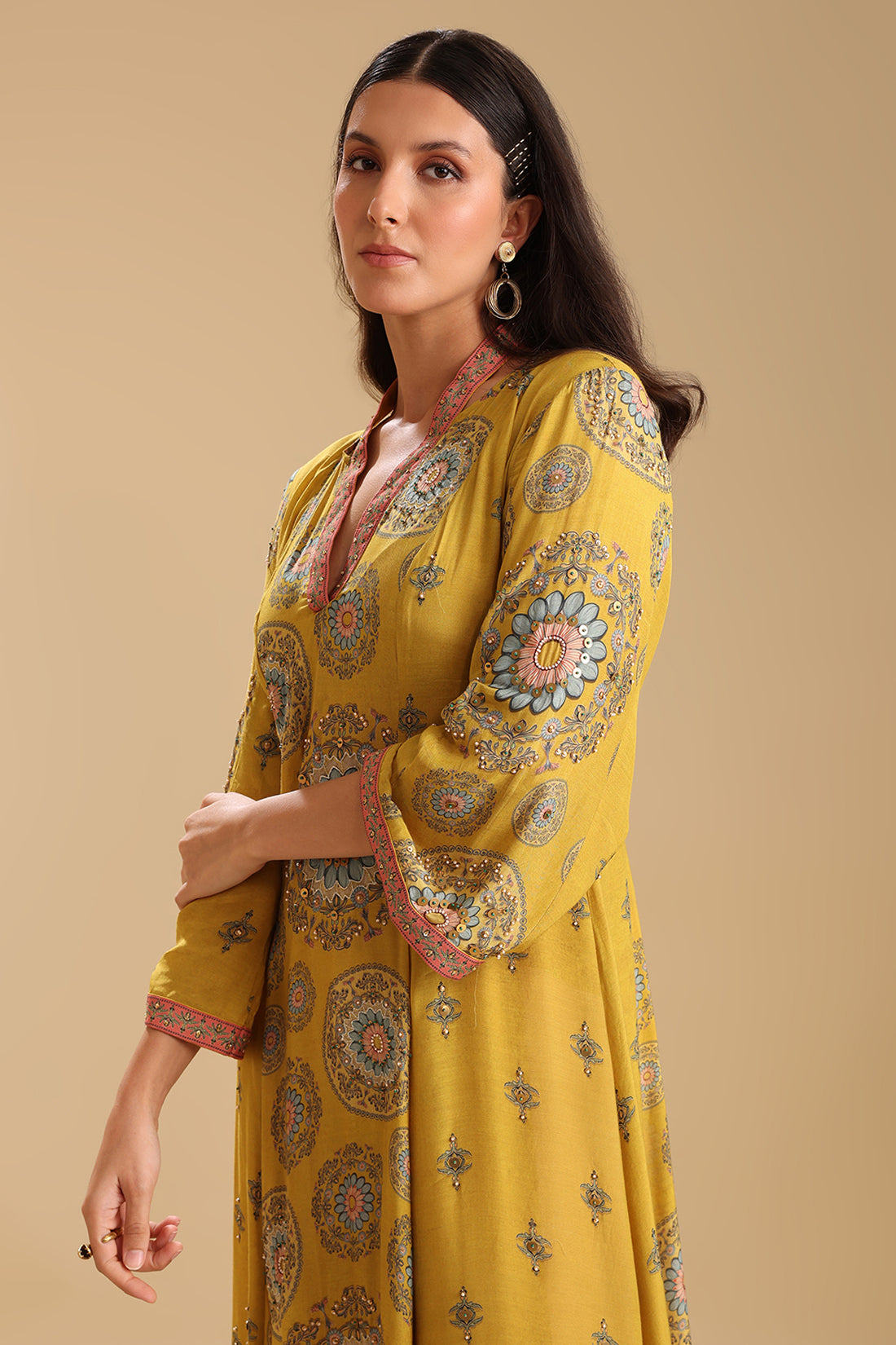 Eraya Embellished V-neck Dress