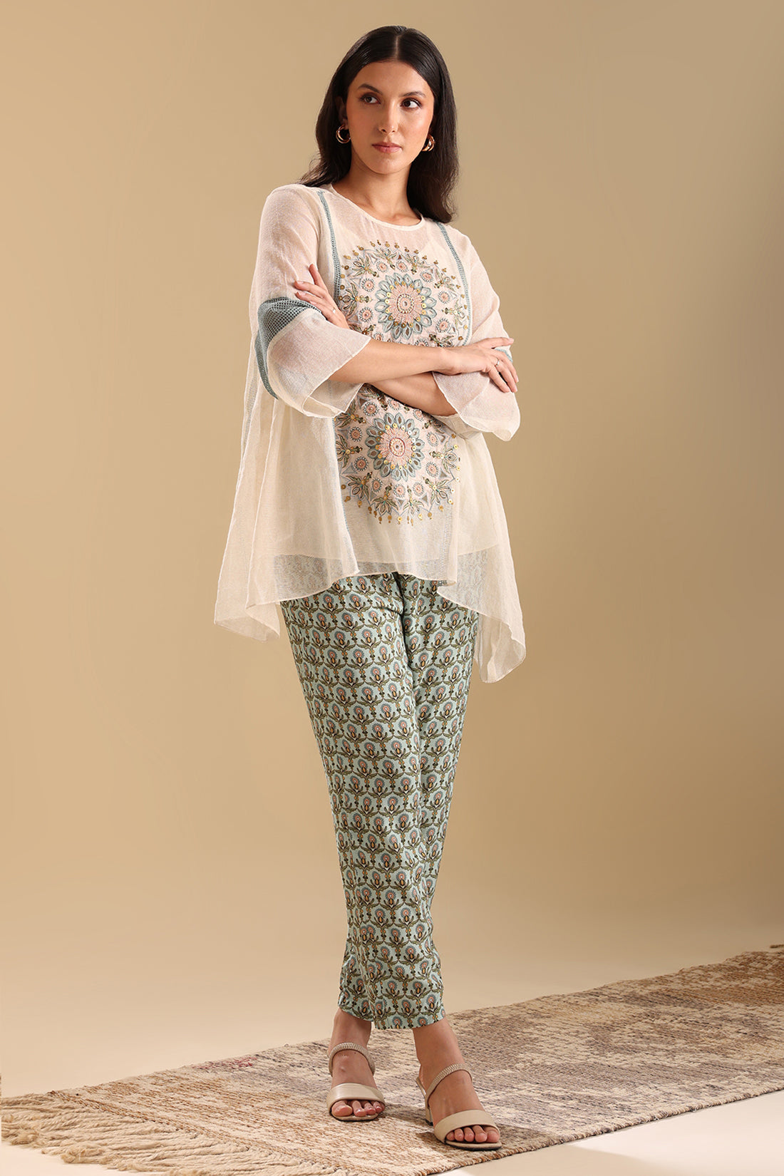 Eraya Applique Asymmetric Co-ord Set