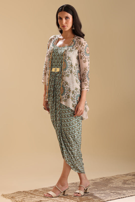 Eraya Embellished Drape Dress Set