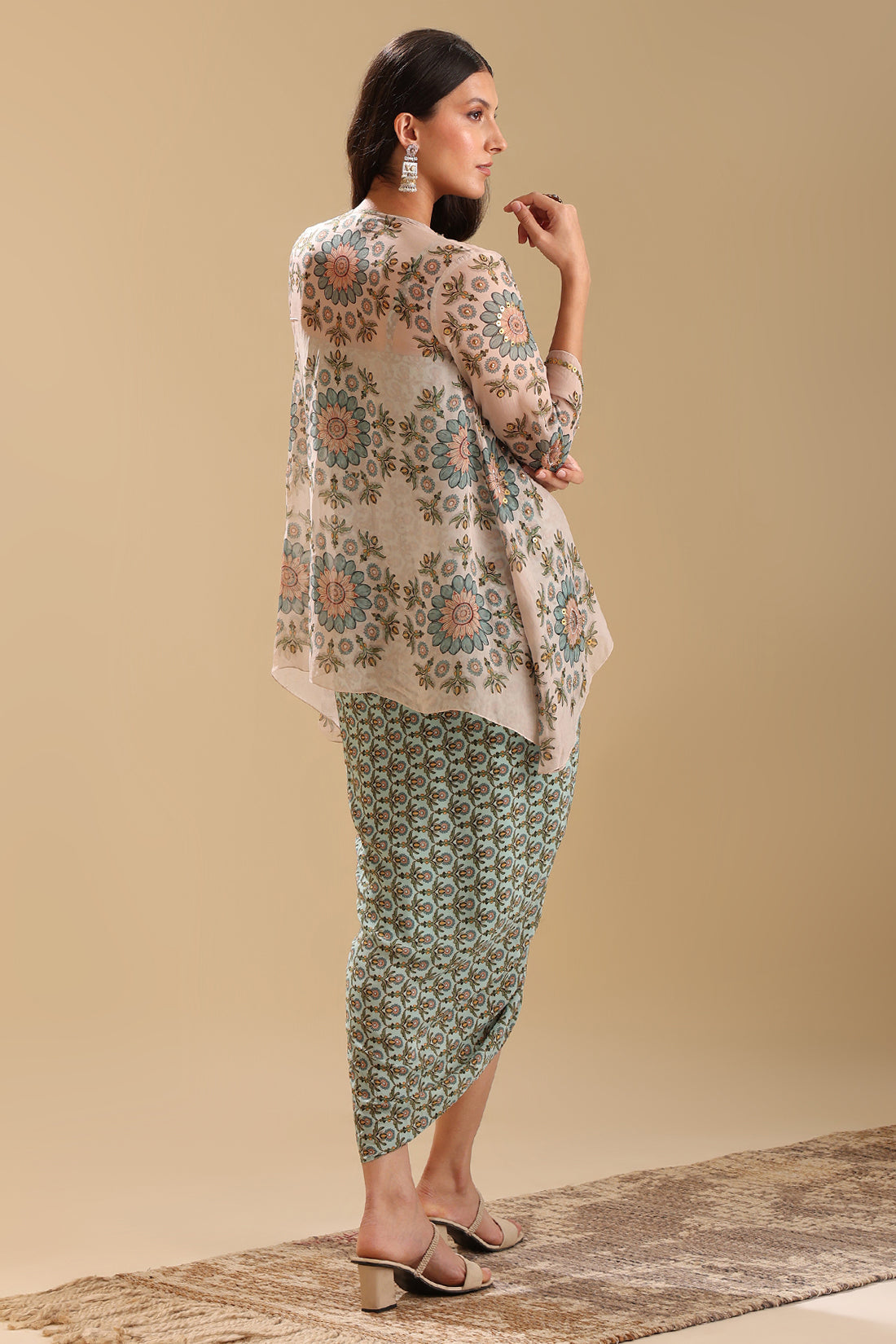 Eraya Embellished Drape Dress Set