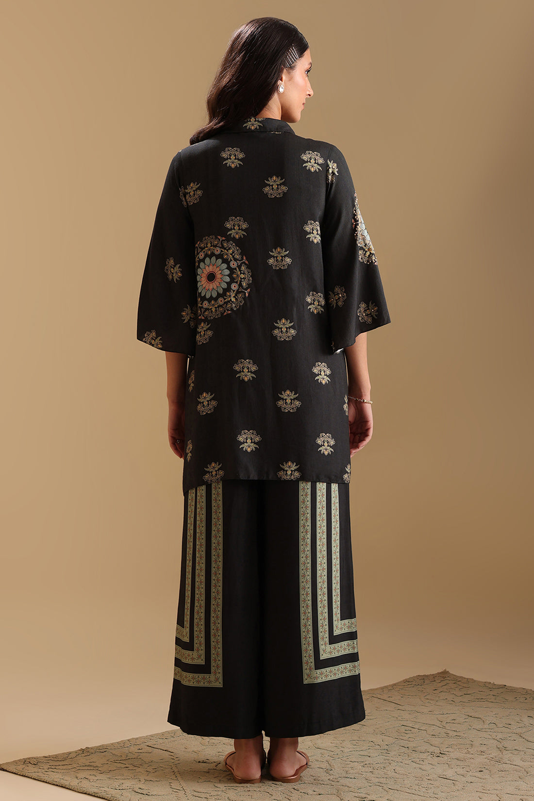 Black Eraya Embellished Co-Ord Set