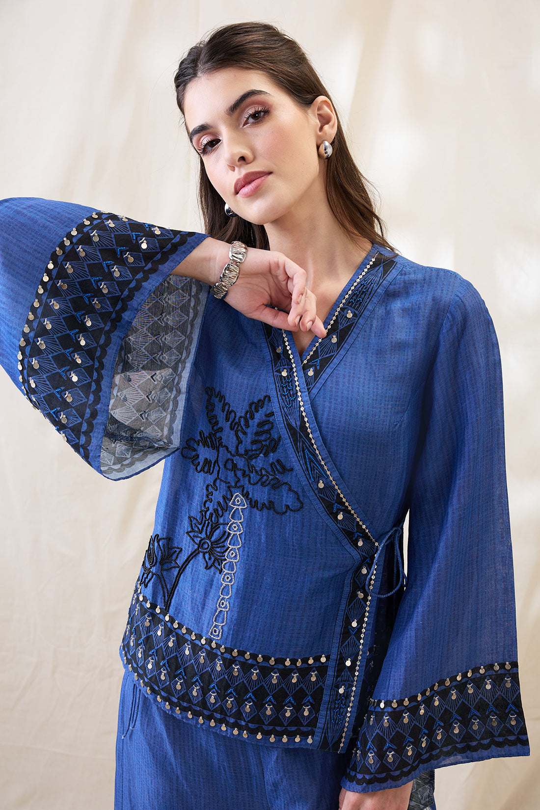 Noorani embellished angarkha set