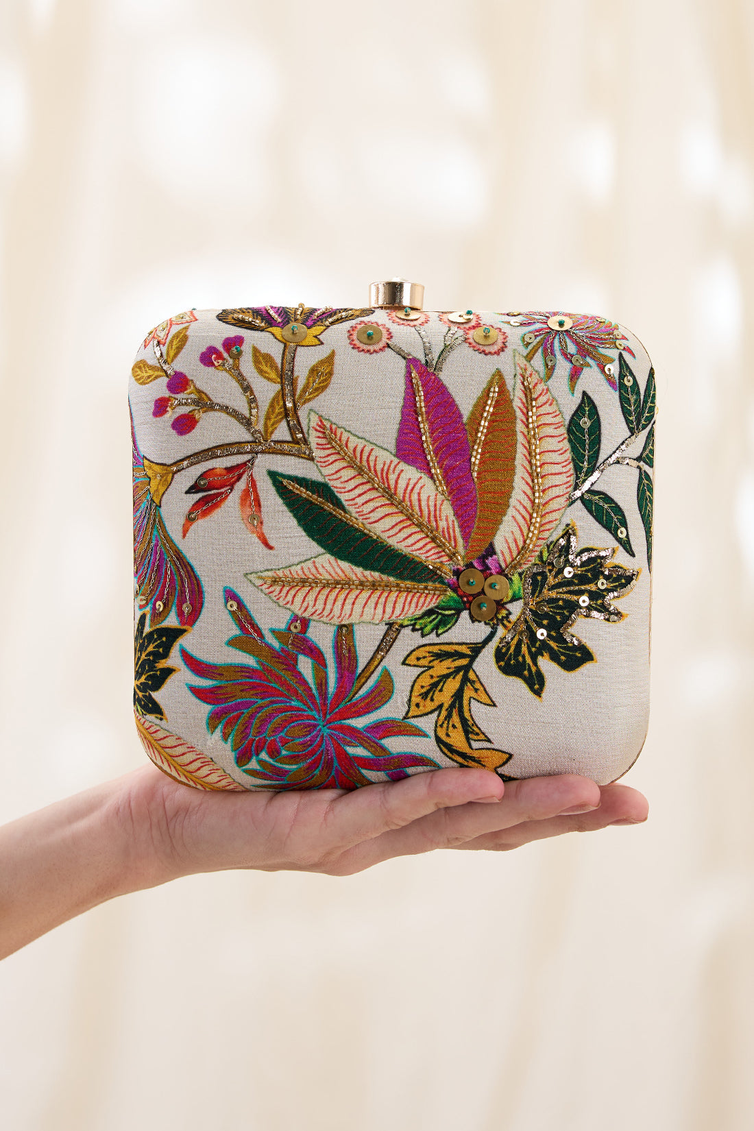 Aarani embellished clutch bag