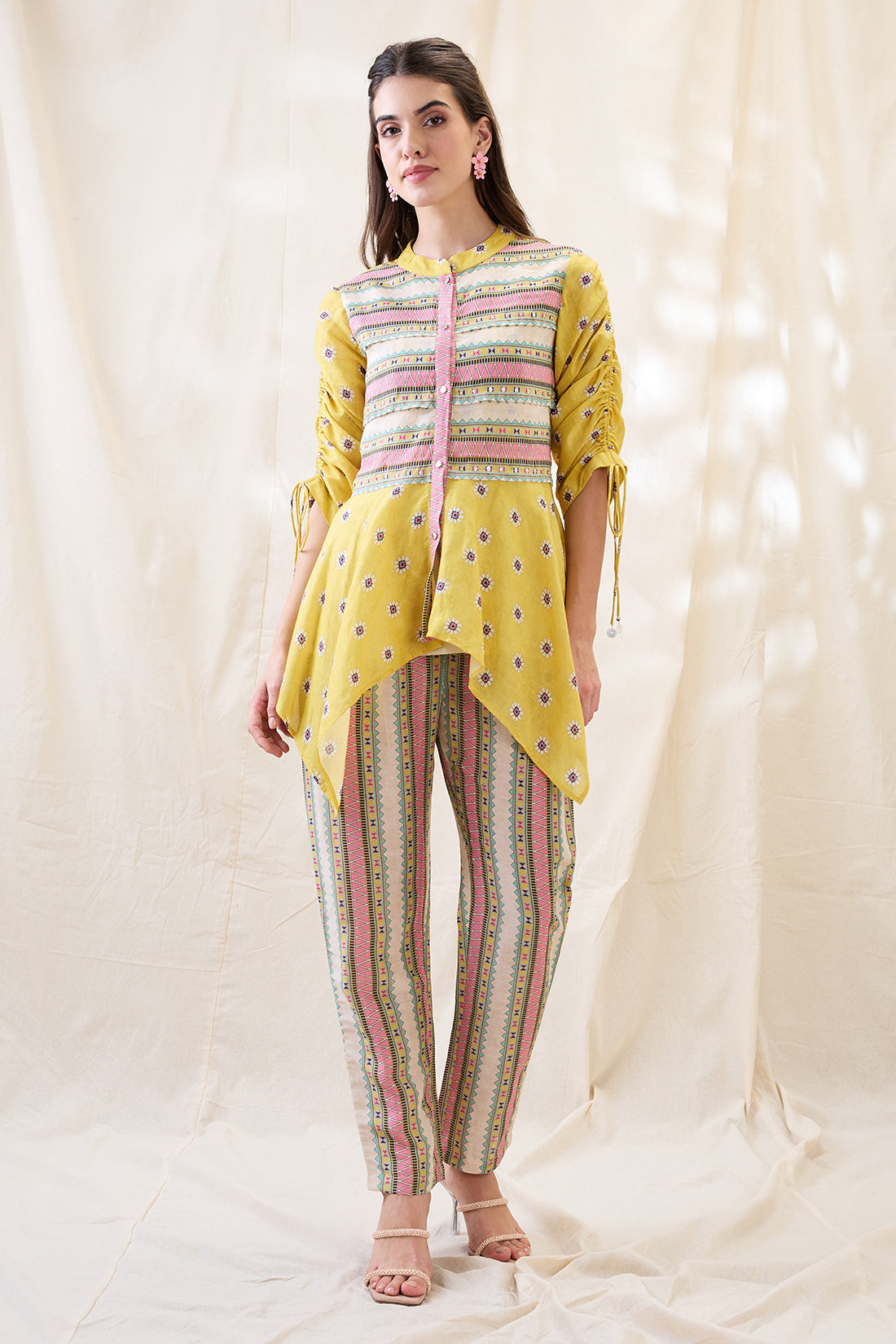 Nooma printed handkerchief top with pants