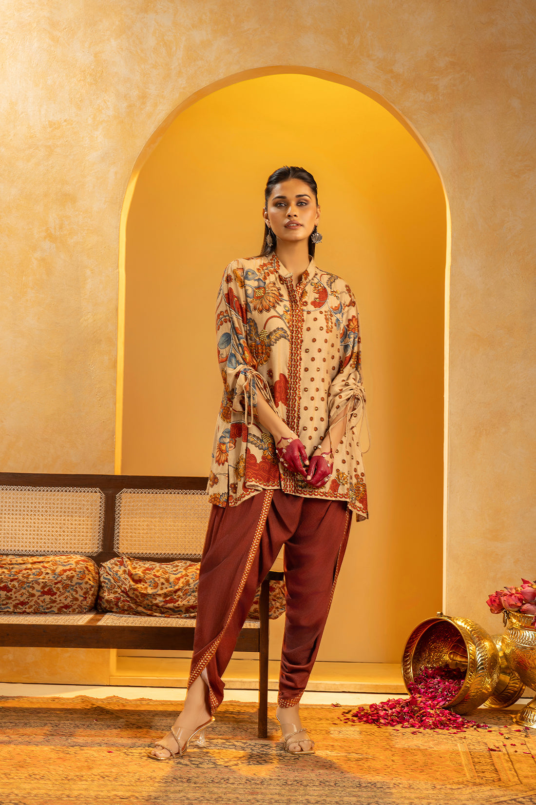 Rangtara embellished Dhoti set