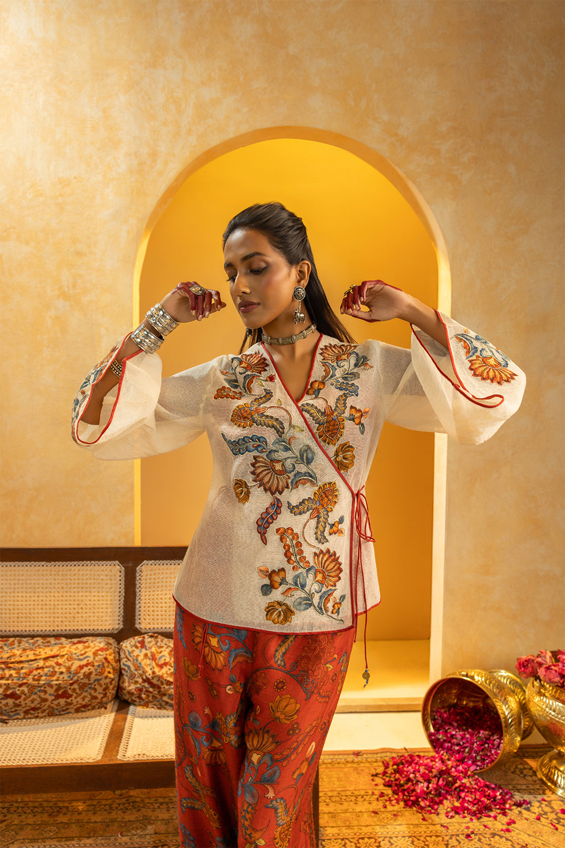 Rangtara Appliqued co-ord set