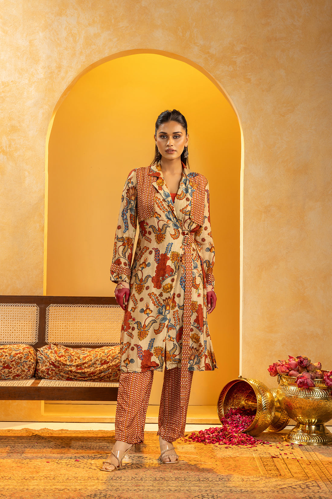 Rangtara embellished layered kurta set