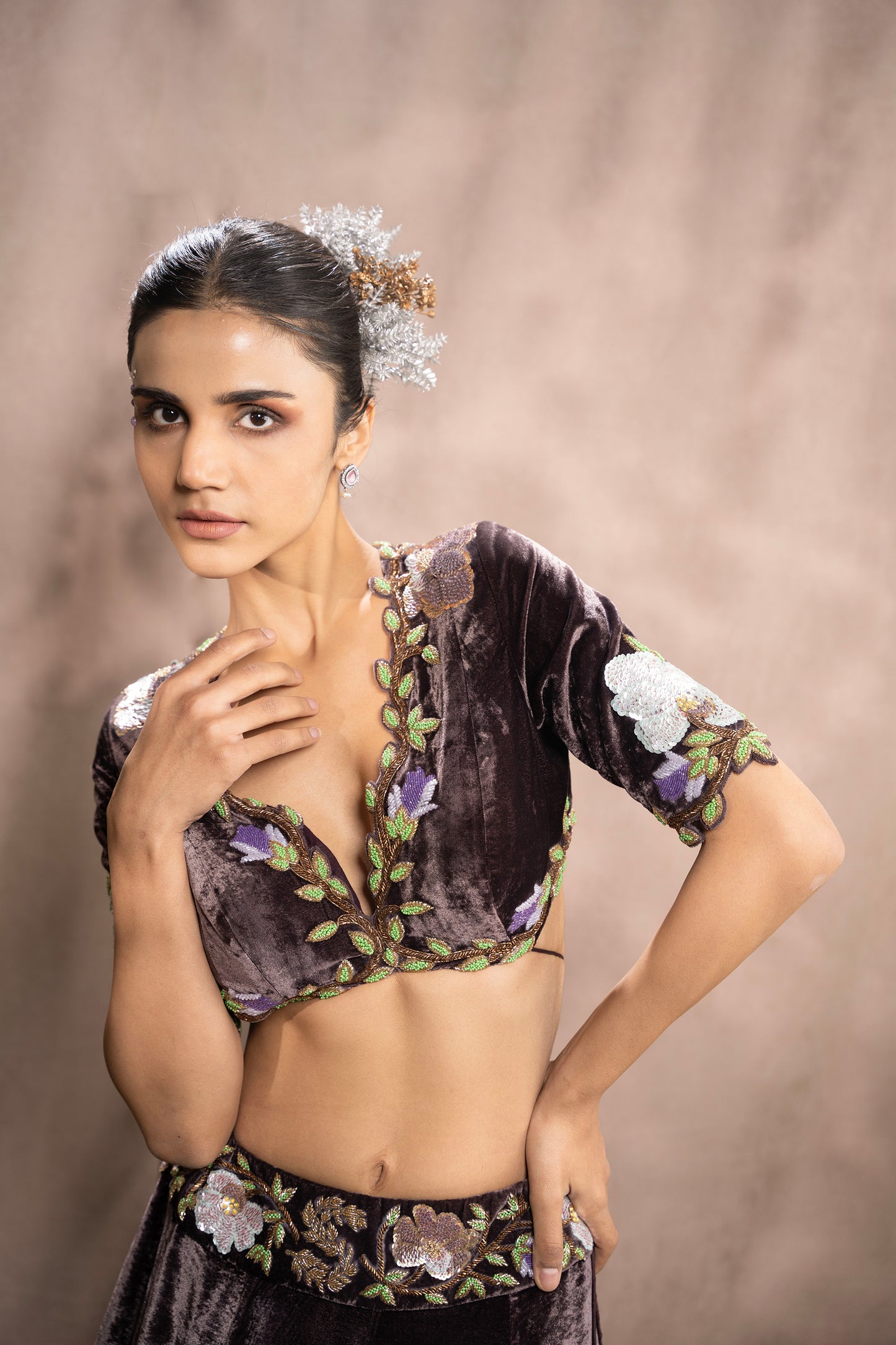 Snuff Hand Embroidered Designer Flying Soul Bridal Lehenga