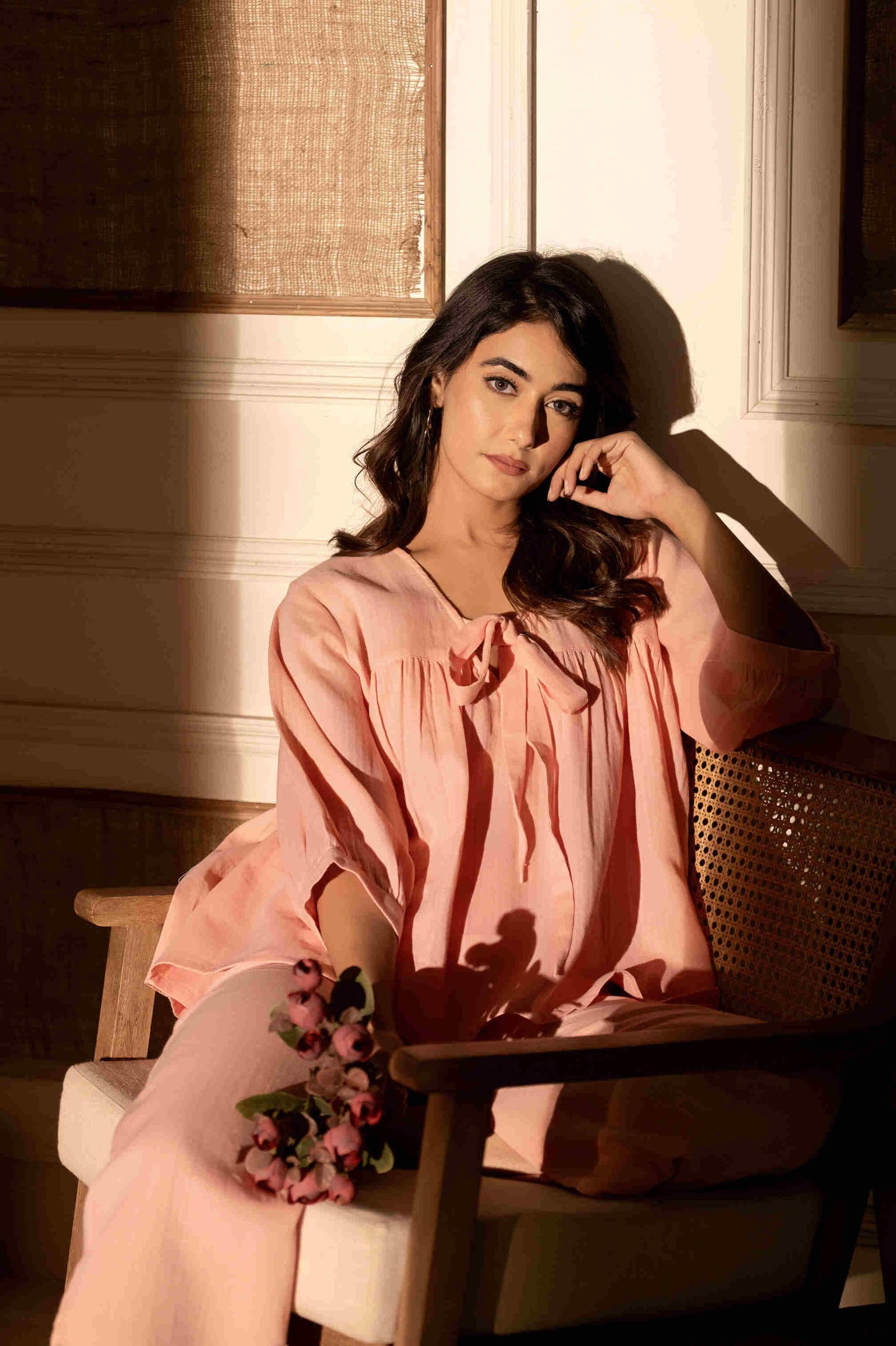 Fuzzy Pink Peach Lounge wear | Organic Cotton