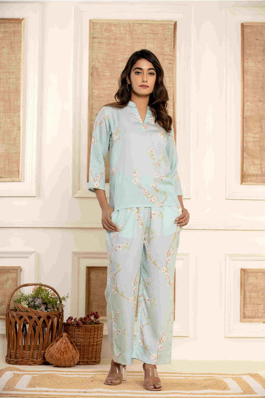 Floral Dreams (3/4 sleeves) Lounge wear | 100% Tencel Fabric