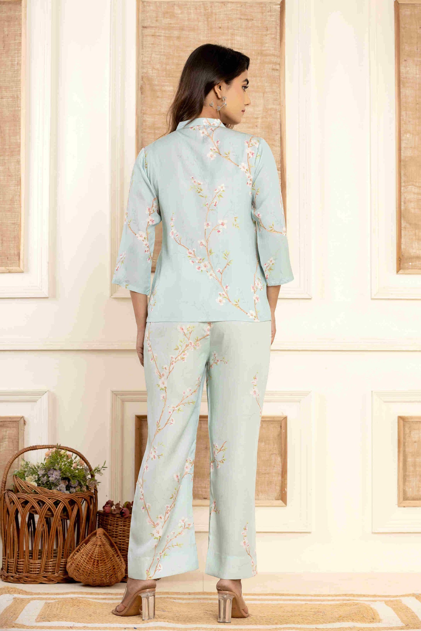 Floral Dreams (3/4 sleeves) Lounge wear | 100% Tencel Fabric