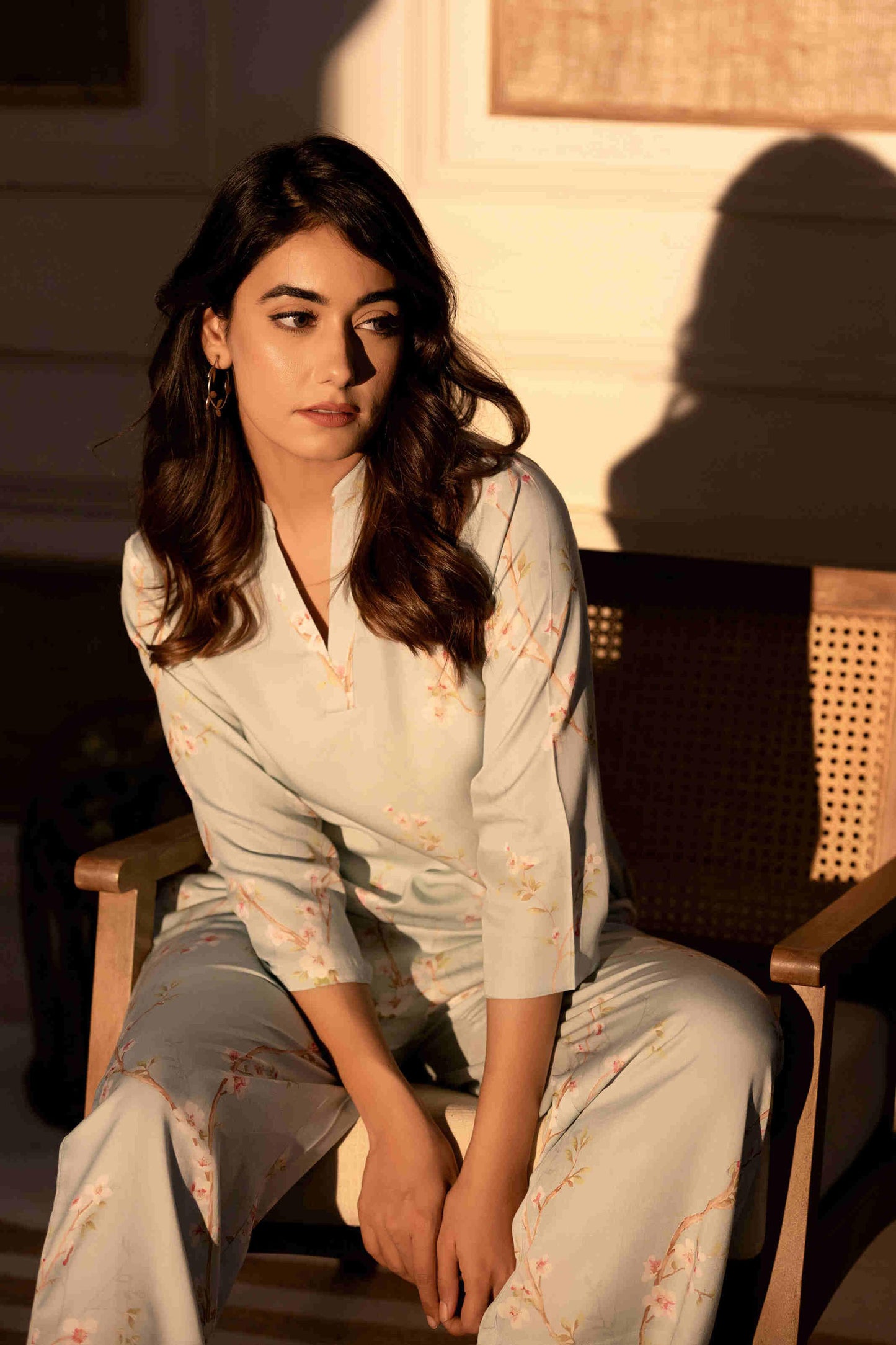 Floral Dreams (3/4 sleeves) Lounge wear | 100% Tencel Fabric