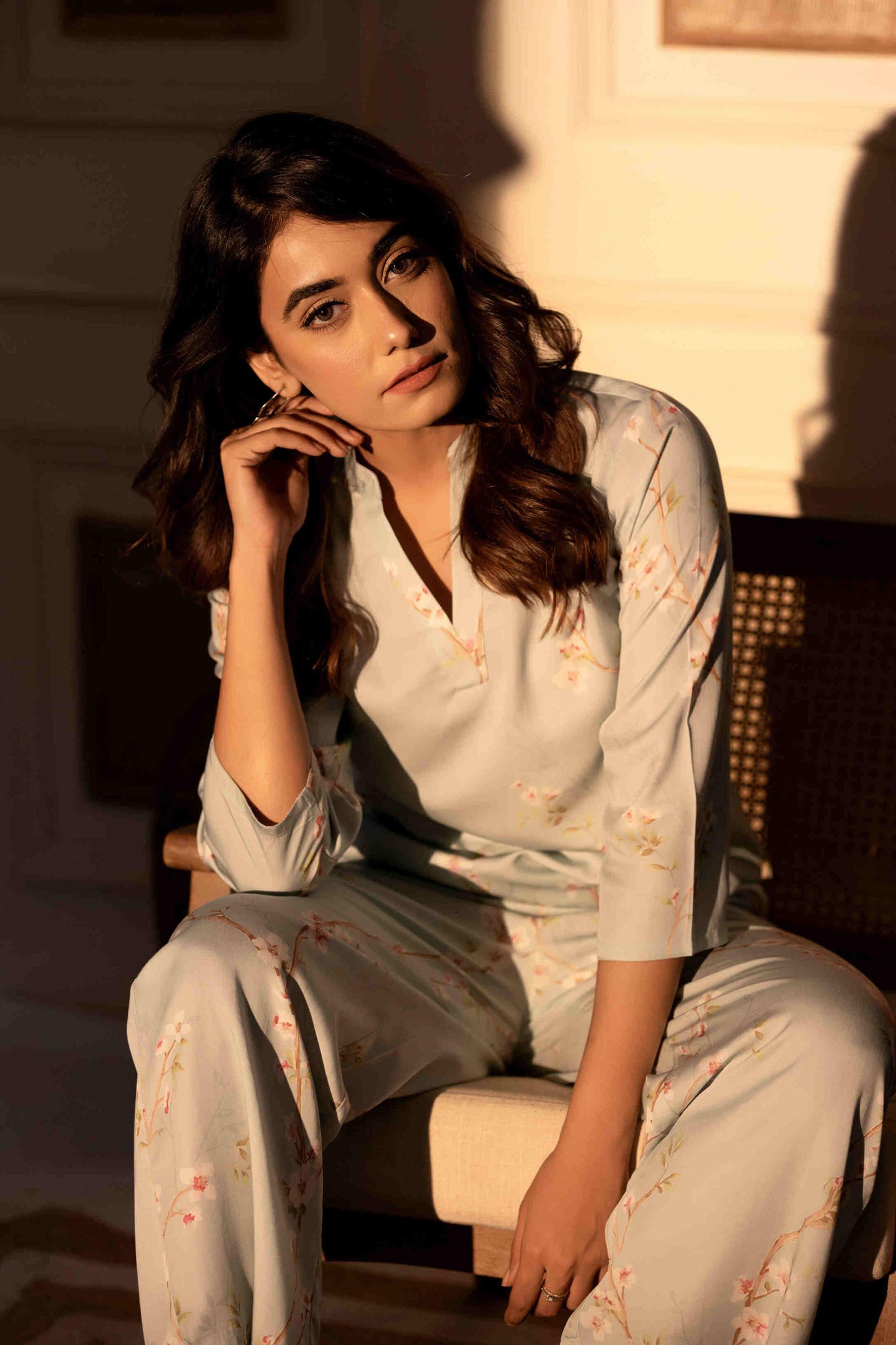 Floral Dreams (3/4 sleeves) Lounge wear | 100% Tencel Fabric