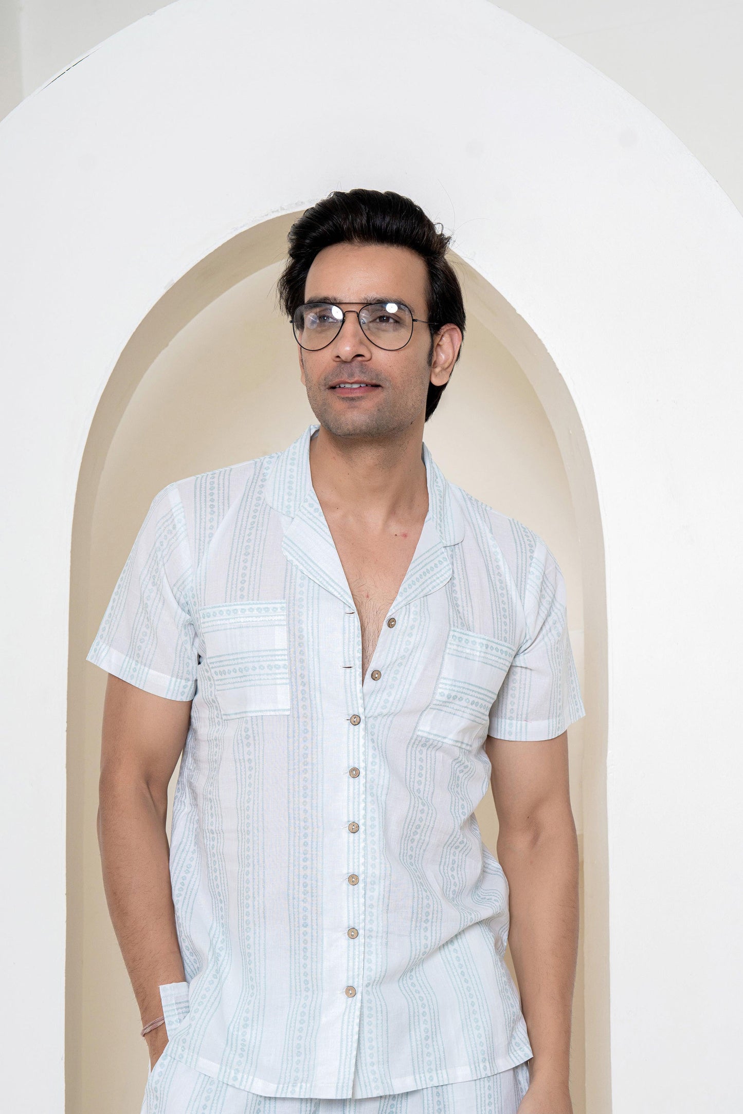 Azure Skyscape Men (Pajamas) Lounge wear | 100% Cambric Cotton