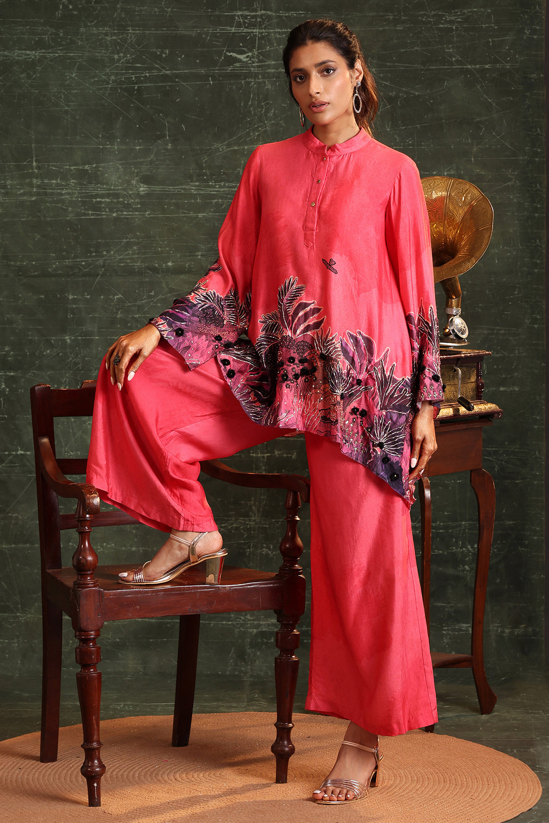 Pink Kaira Embellished Co-Ord Set