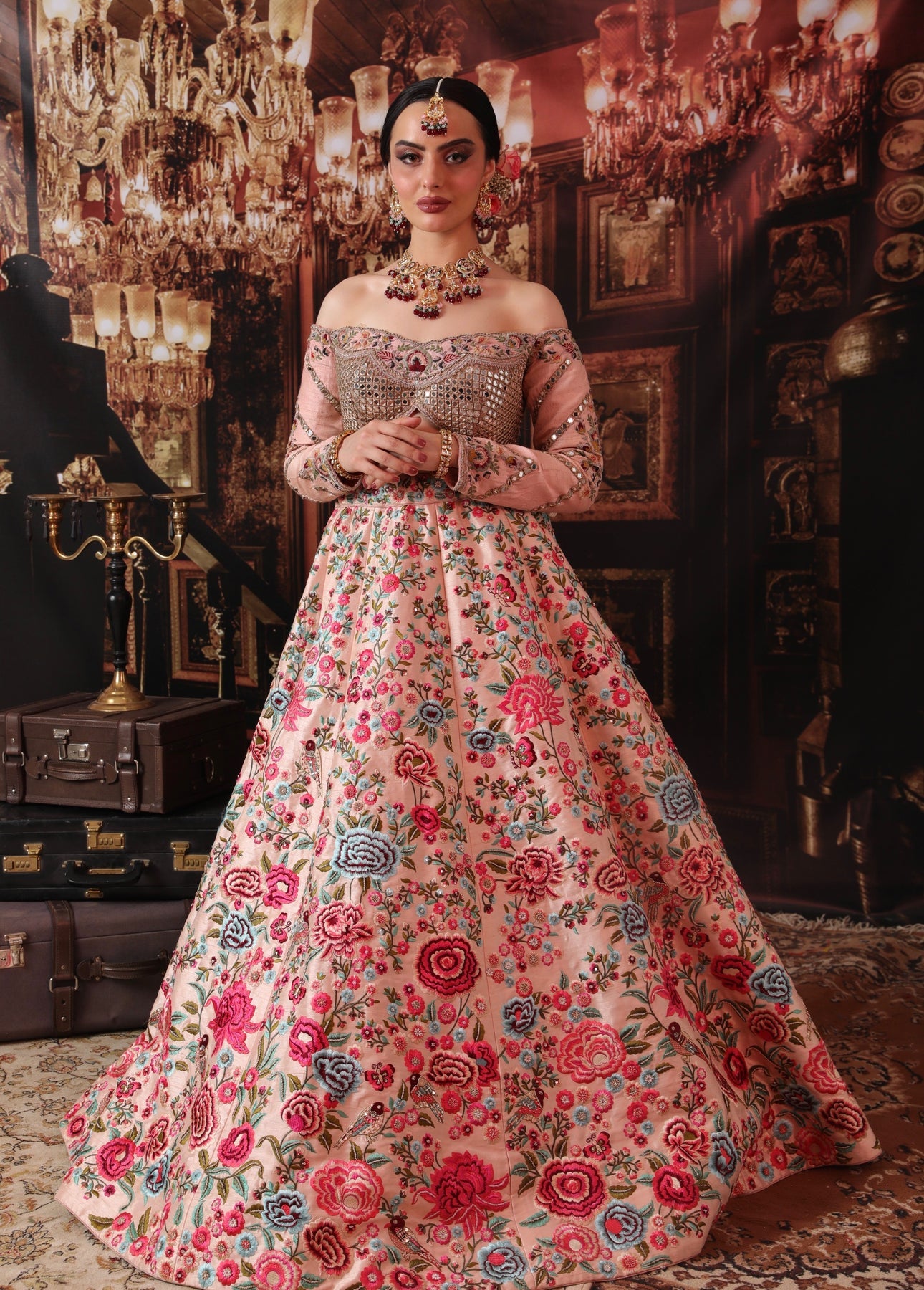 Samara Pastel Pink Bridal Lehenga