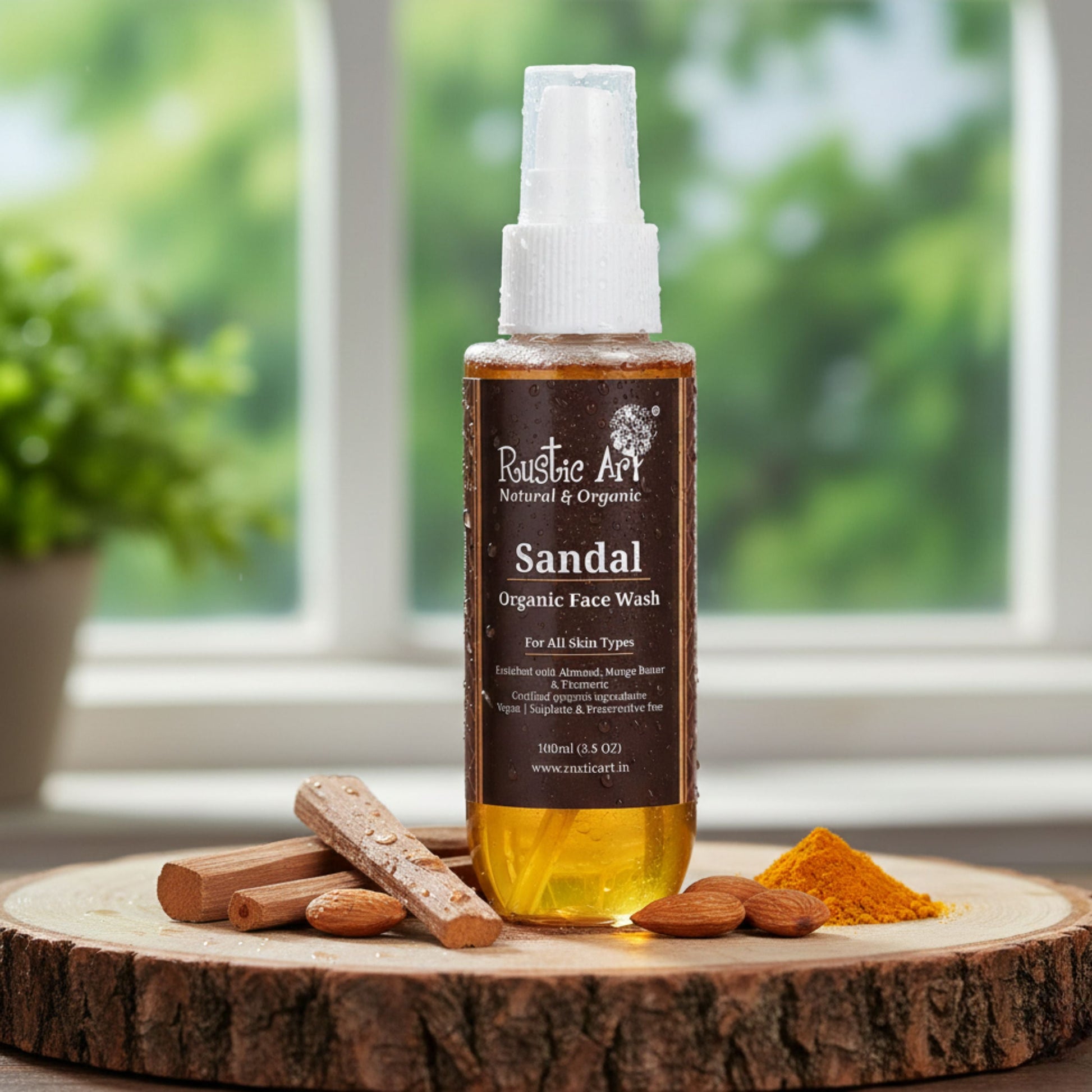 Sandal Face Wash (100ml), Rustic Art