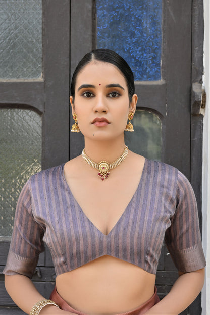 Tanika Pan Blue Soft Tussar Silk Zari Woven Floral printed Saree