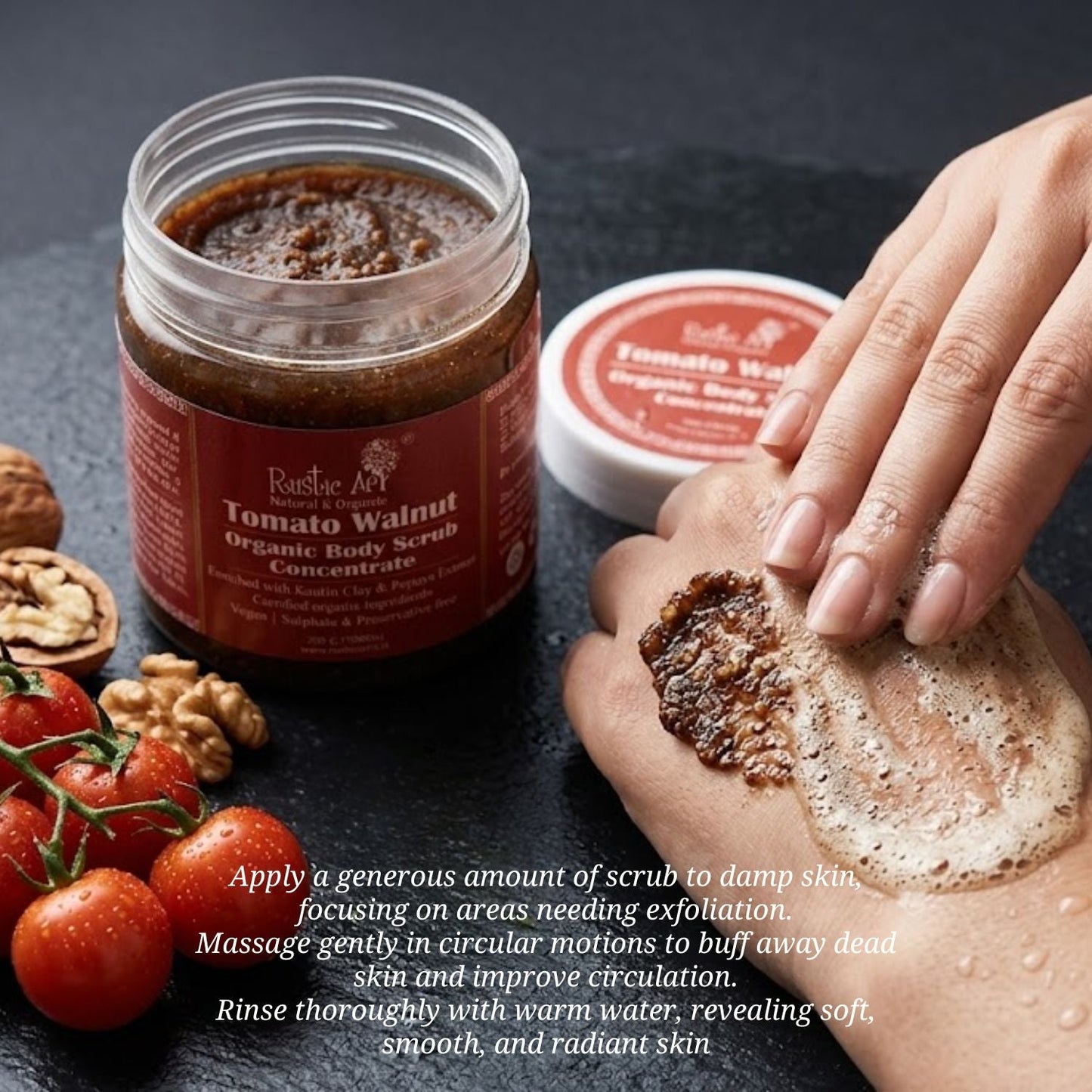Tomato Walnut Body & Face Scrub Concentrate (200gm)