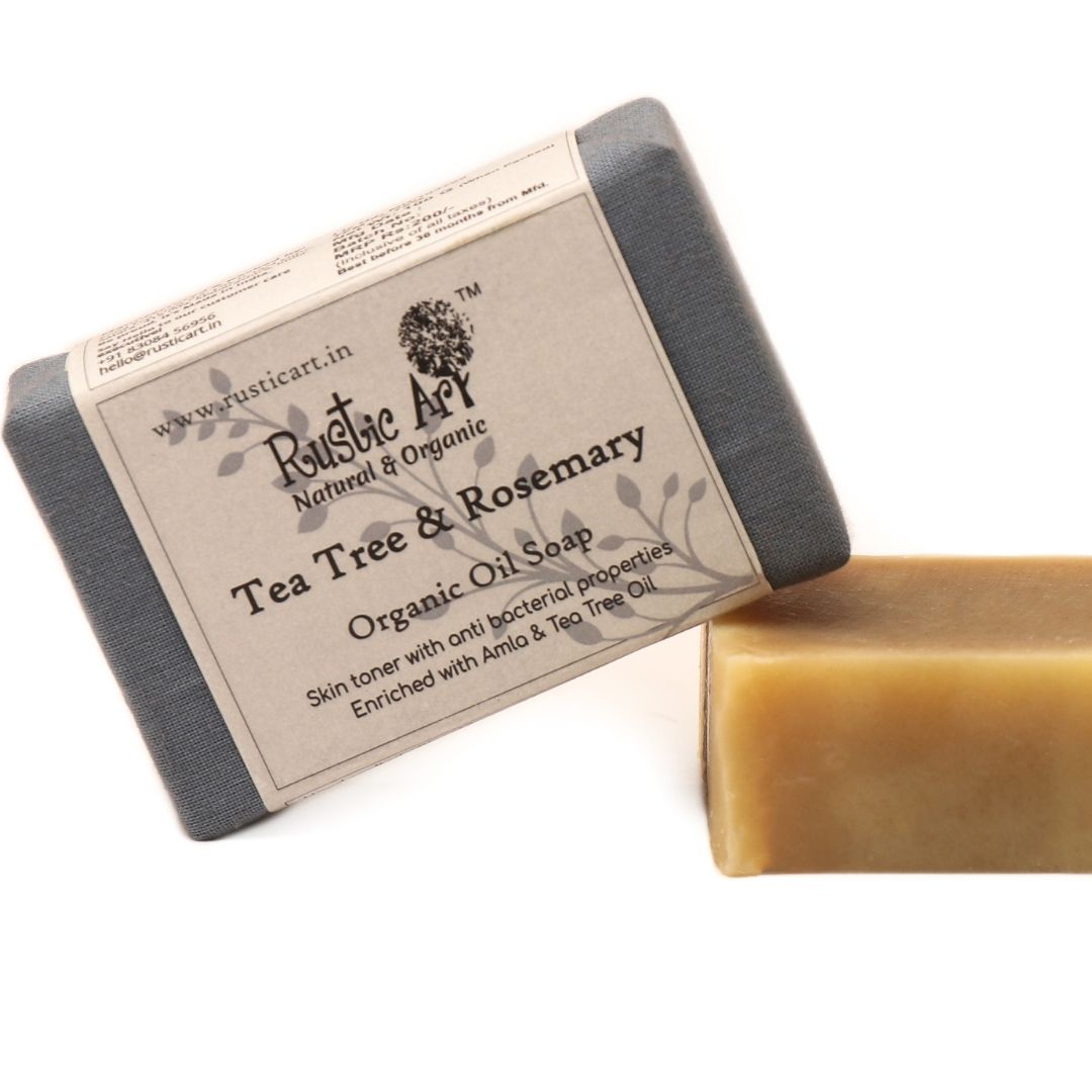 Tea Tree Rosemary Soap (100gm), Rustic Art