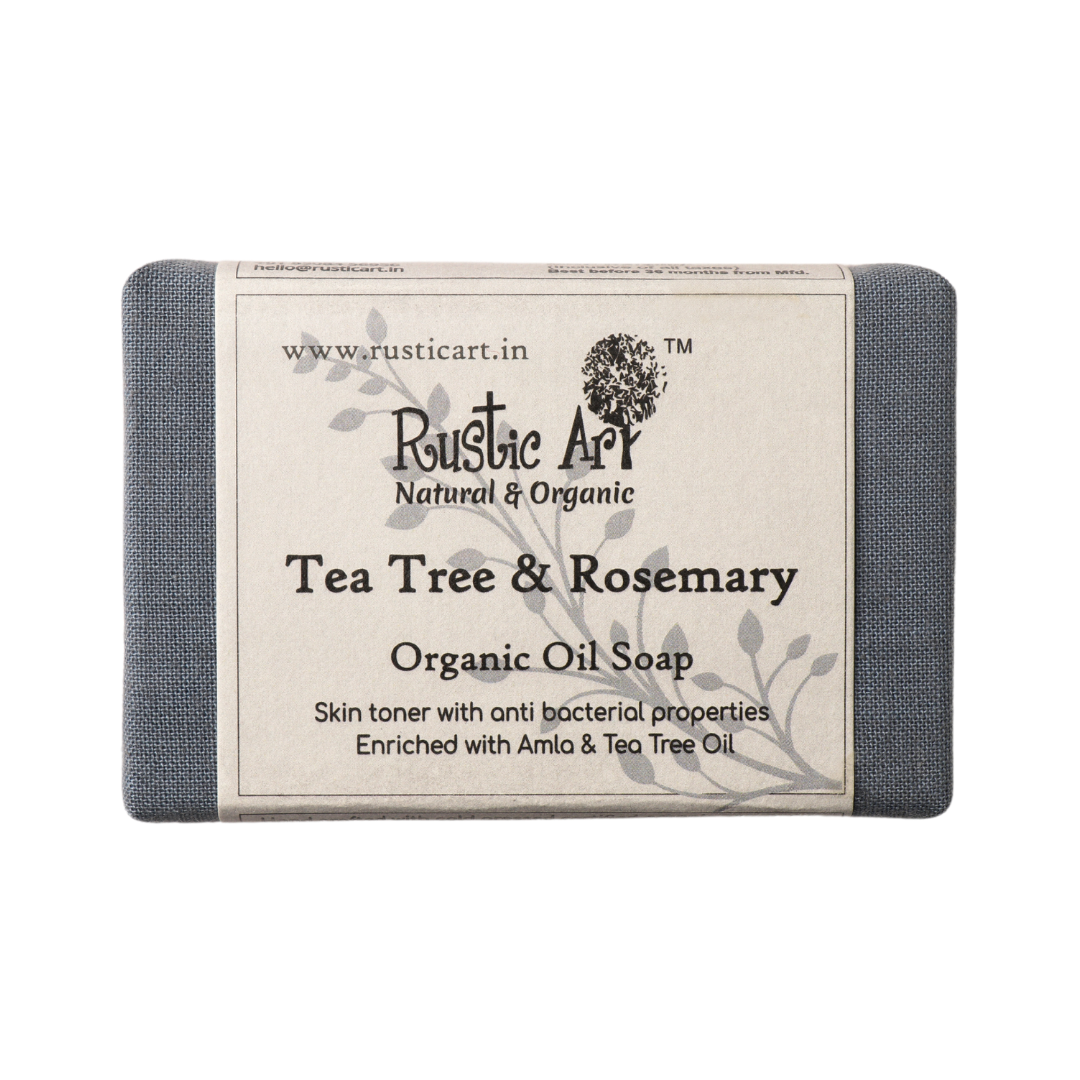 Tea Tree Rosemary Soap (100gm), Rustic Art