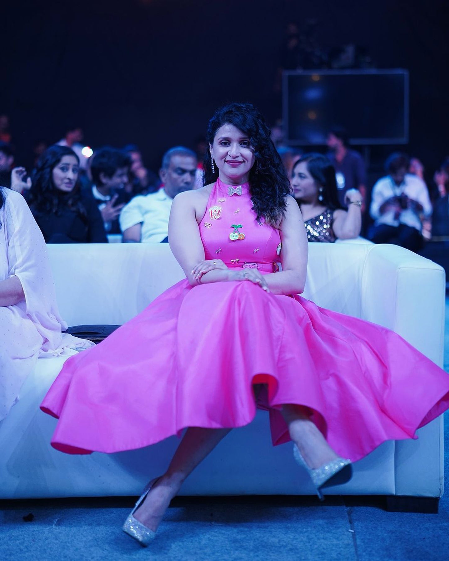 Neon Candy Glow Ankle Length Dress