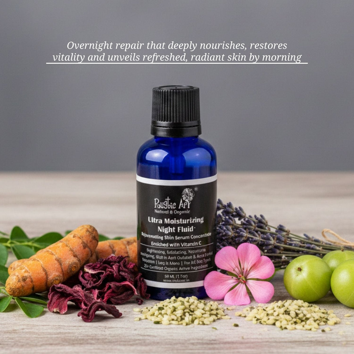 Ultra Moisturizing Night Fluid with Vitamin C, Rustic Art