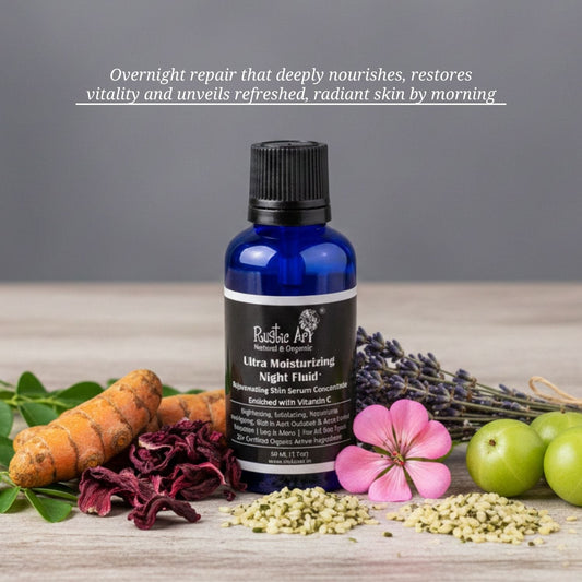 Ultra Moisturizing Night Fluid with Vitamin C, Rustic Art