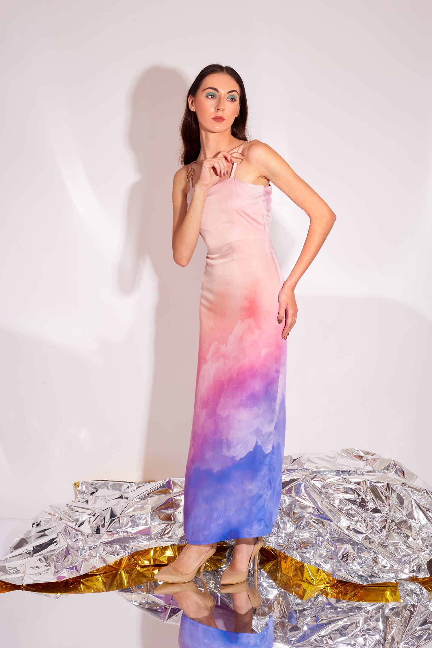 EDEN  Multicolor Midi Dress