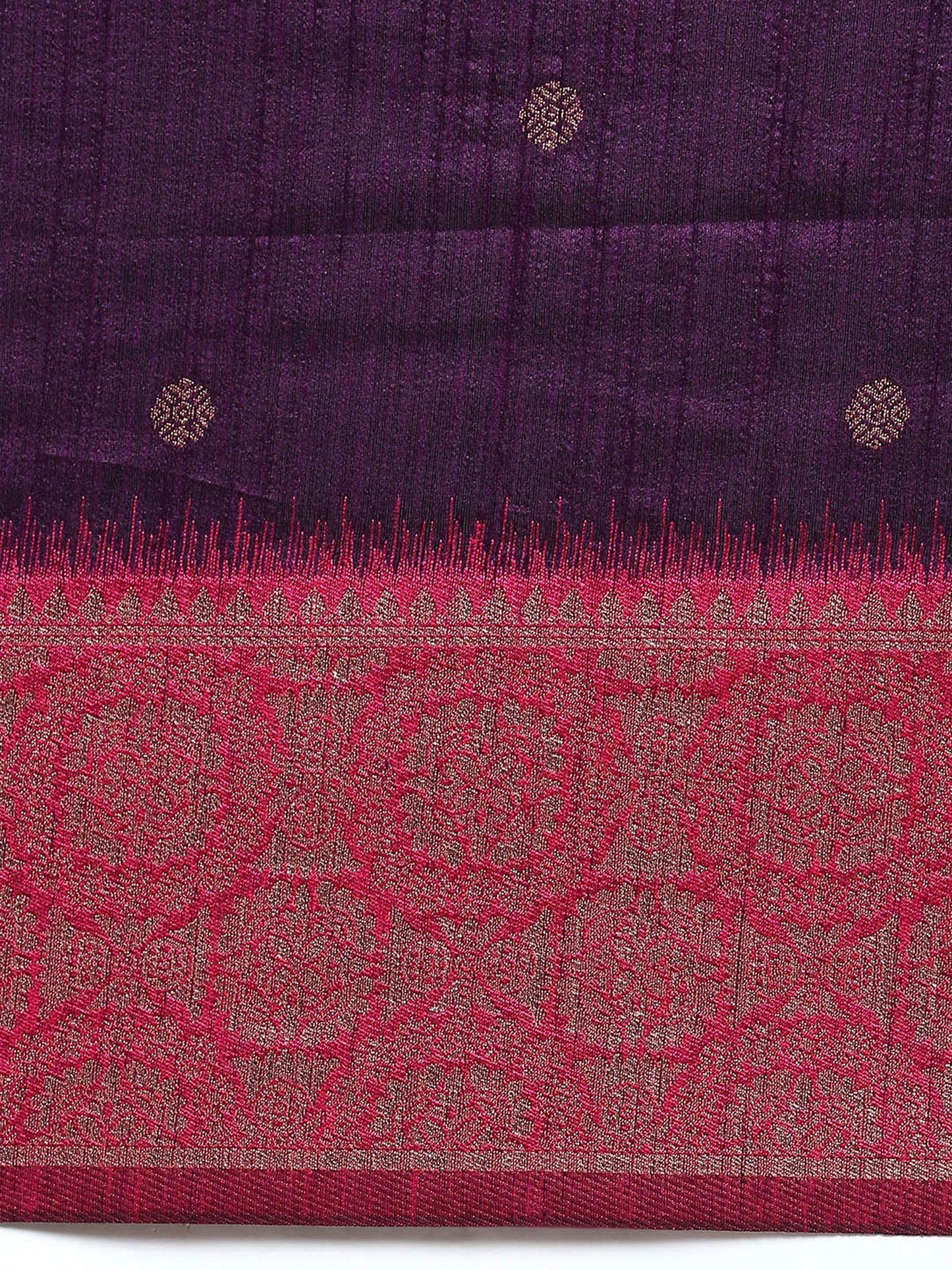 Wine Vaisali Zari Woven Banarasi Silk saree