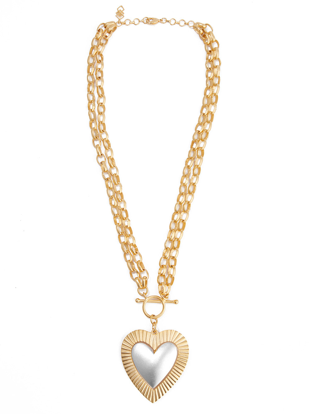 Gilded Dual Tone Heart Chain
