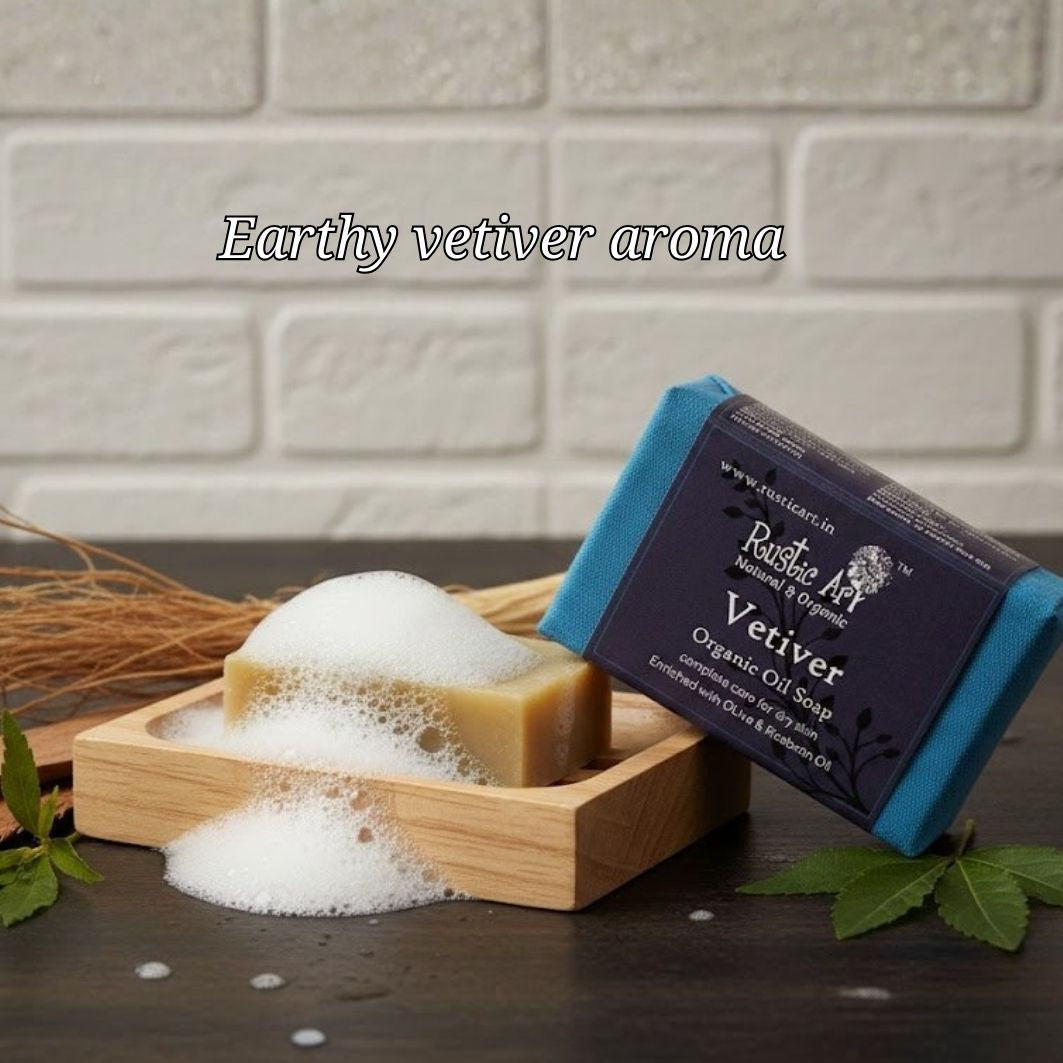 Vetiver Soap (100gm), Rustic Art