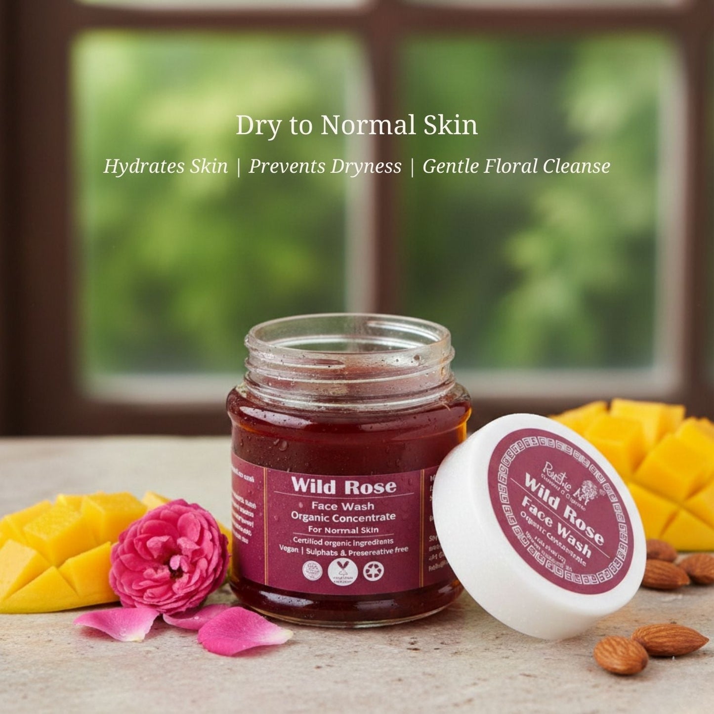 Wild Rose Face Wash Concentrate (125gm), Rustic Art