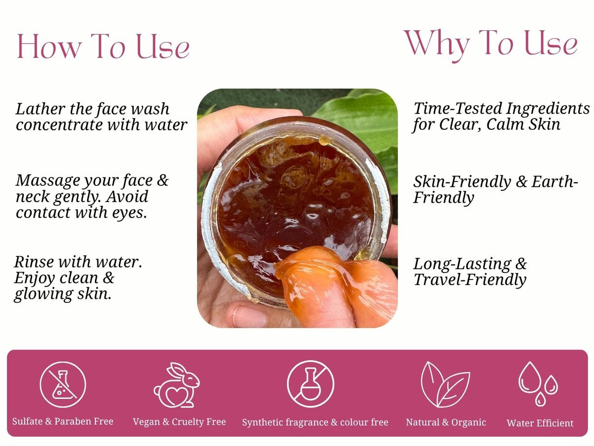 Wild Rose Face Wash Concentrate (125gm), Rustic Art