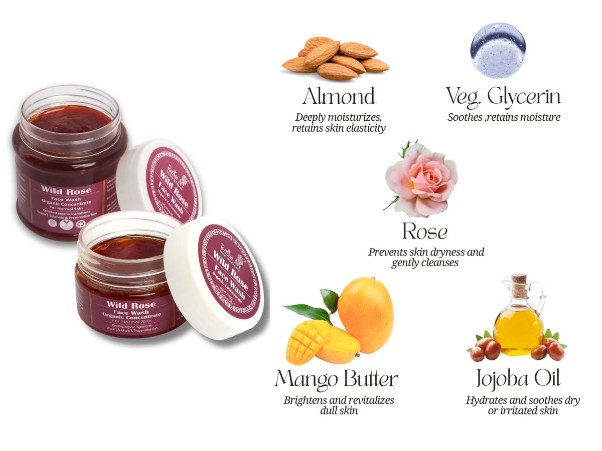 Wild Rose Face Wash Concentrate (50gm), Rustic Art