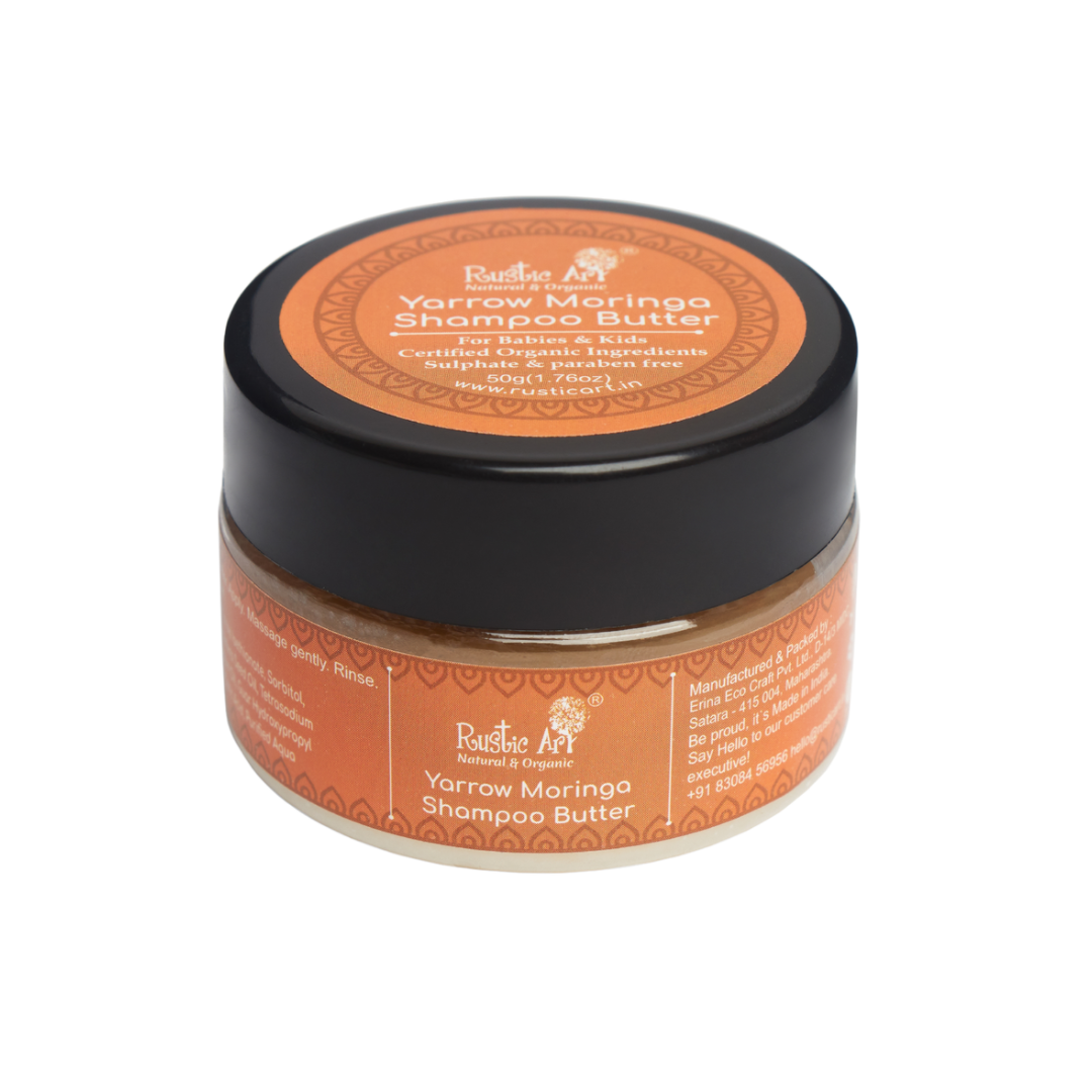 Yarrow Moringa Shampoo Butter (50gm)for Babies & Kids Mini, Rustic Art
