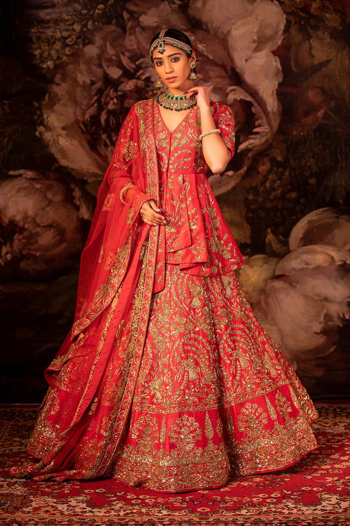 Zoya Red Bridal Lehenga