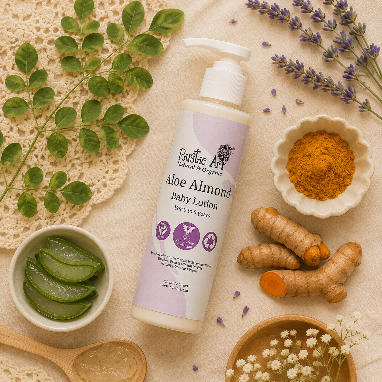 Aloe Almond Baby Lotion with Vit. E (200ml)