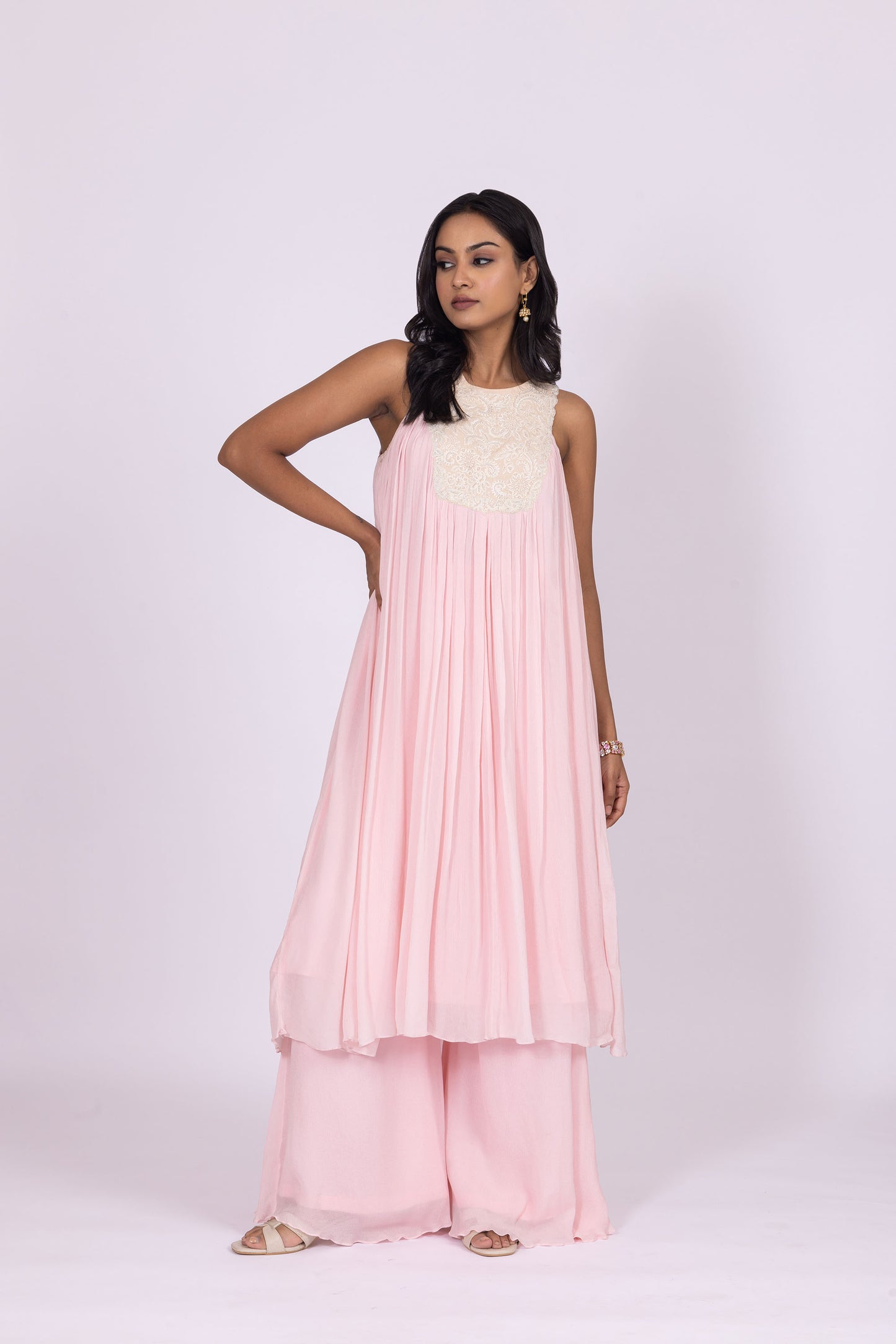 Saumya Baby Pink A line Kurta