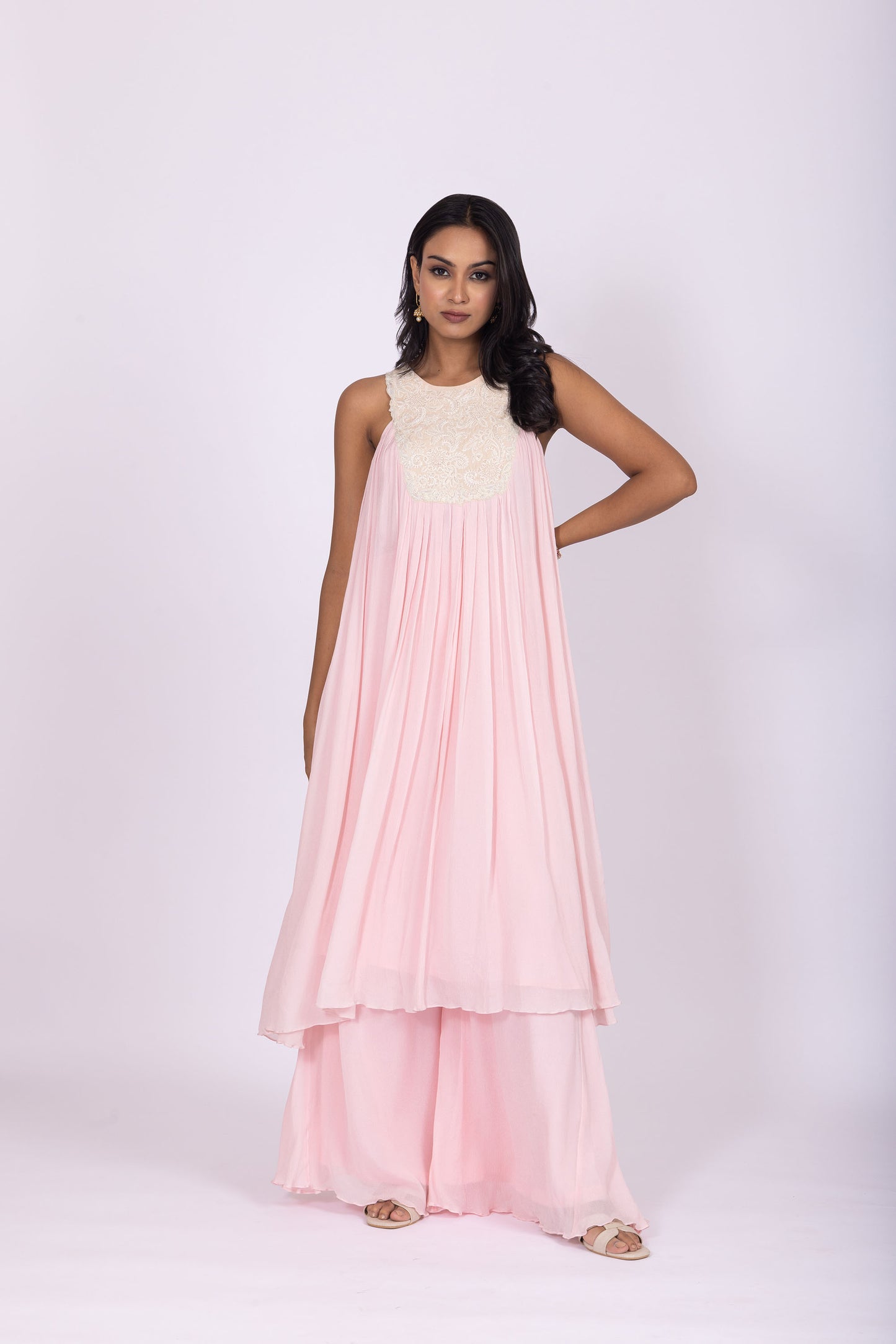 Saumya Baby Pink A line Kurta