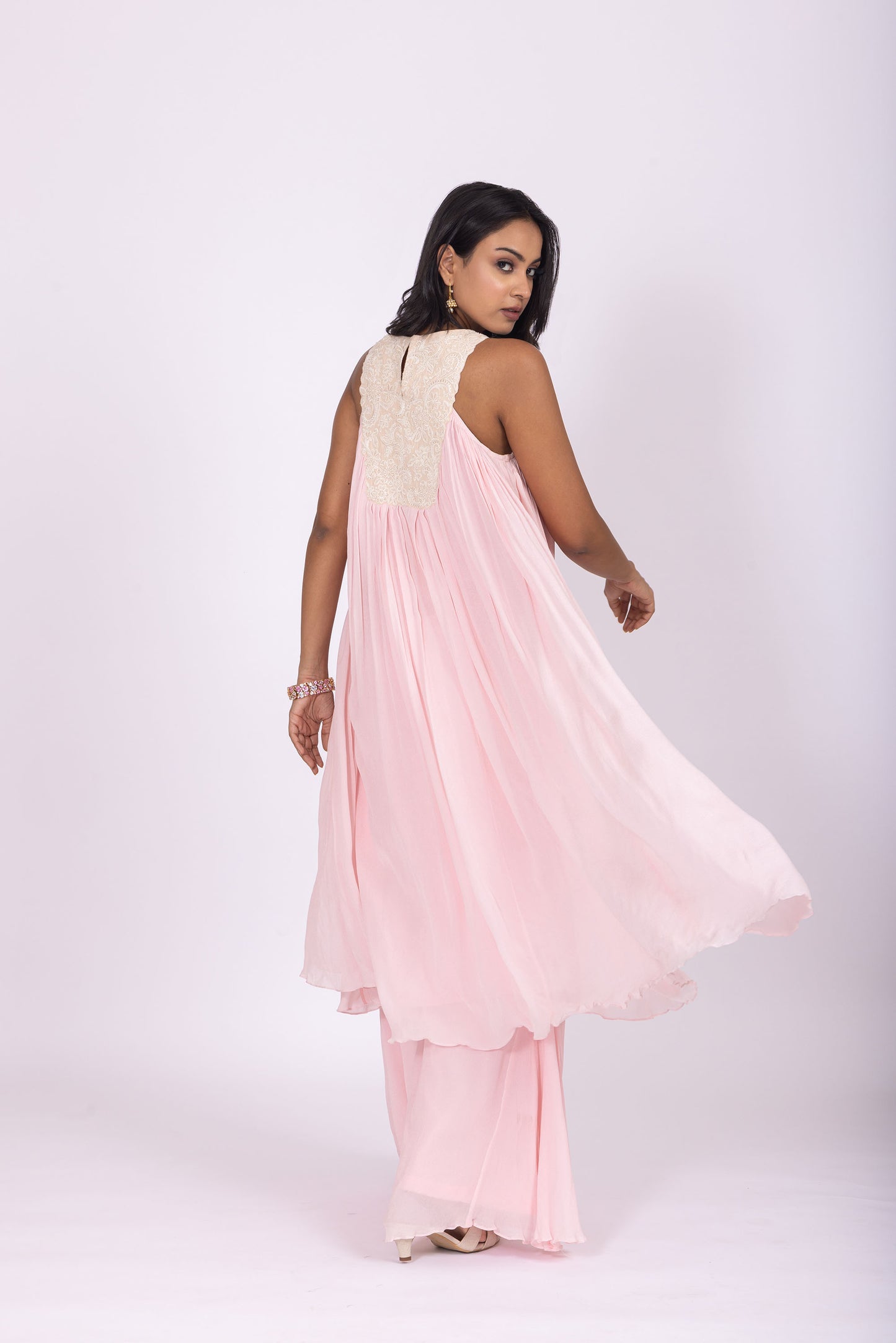 Saumya Baby Pink A line Kurta