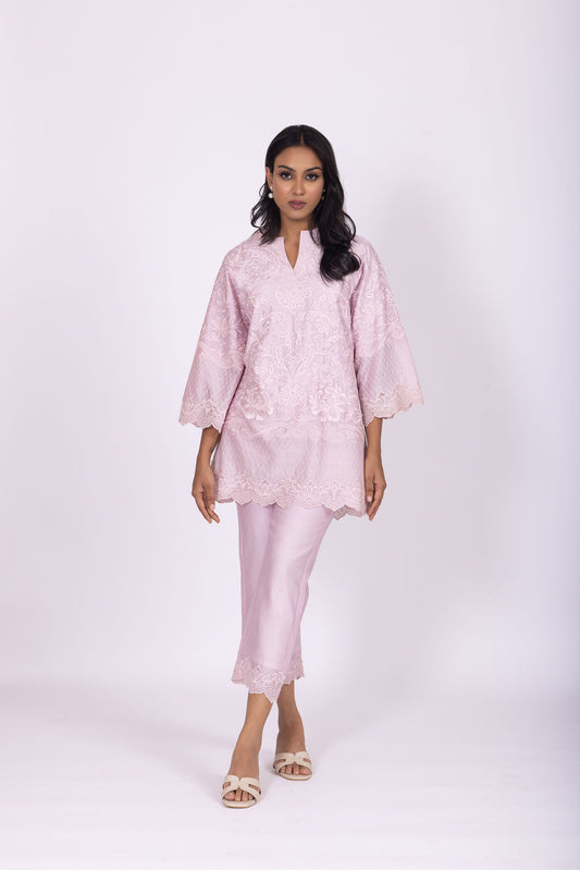 Yana Lilac chanderi Kurta set