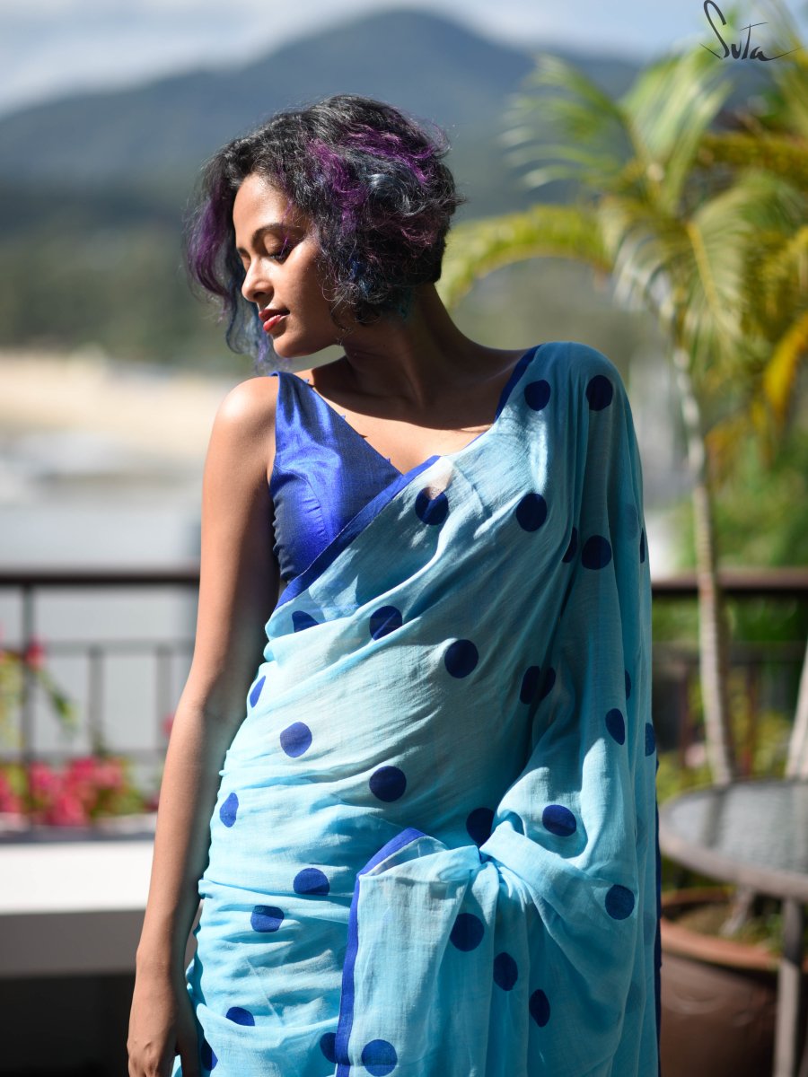 Blueberries in the sky polka - Suta Bombay