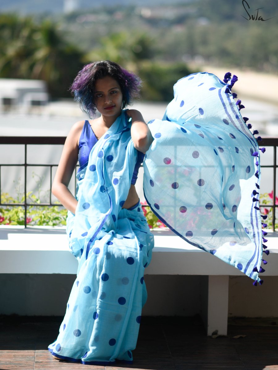 Blueberries in the sky polka - Suta Bombay