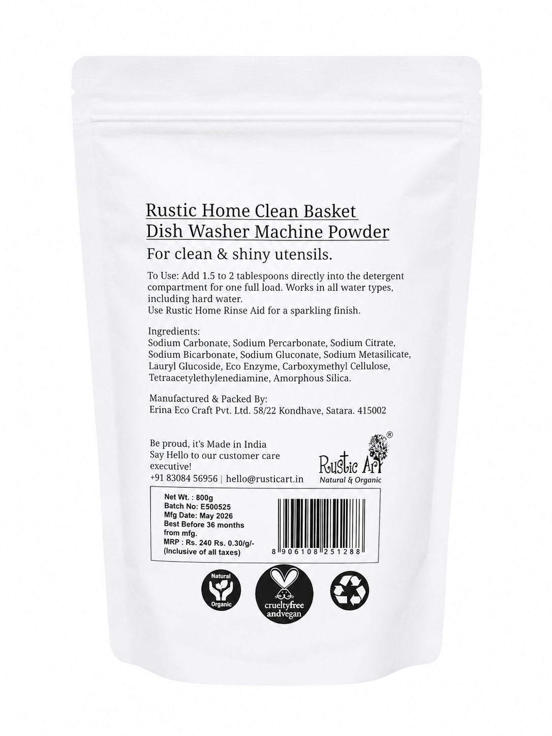 Clean Basket Machine Dish Washer Powder (800 gm)