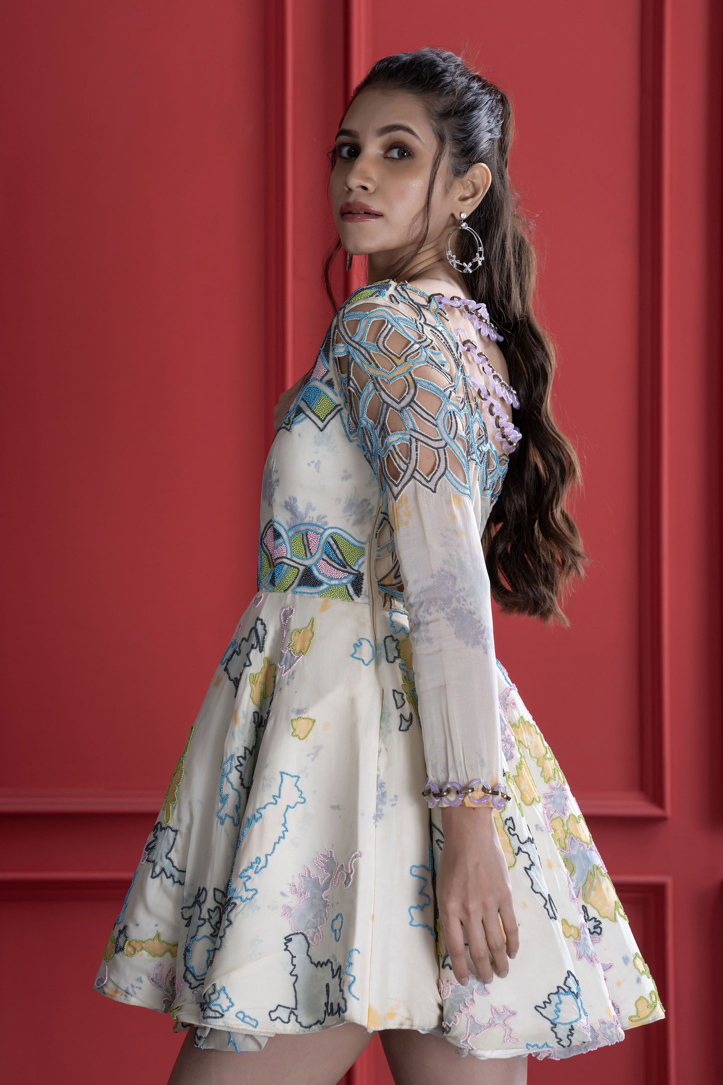 Off white Tye-Dye Frock