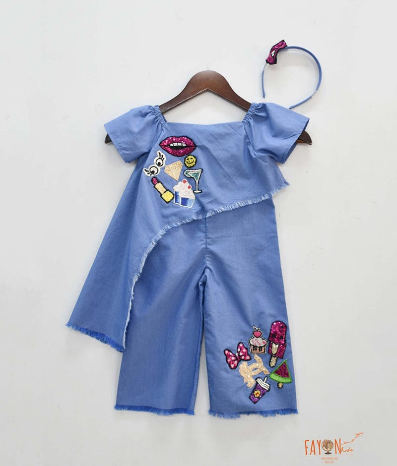Blue Demin Jumpsuit for Girls